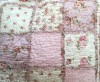 18"x18" Baby Pink Floral Patchwork Cushion Cover